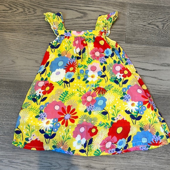 Angel Dear Dresses Angel Dear Yellow Flower Linen Dress Nwot 824m